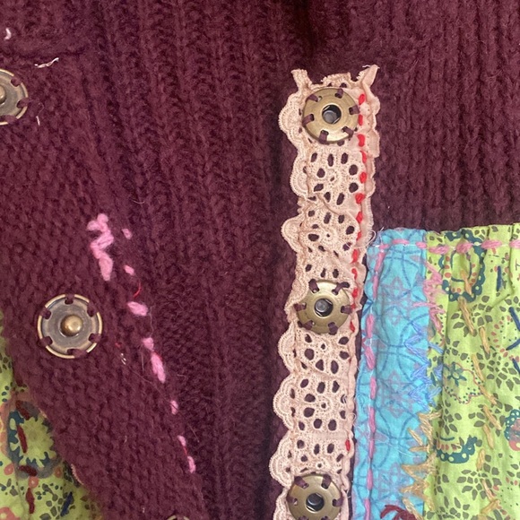 Free People baby doll cropped patchwork cardigan - Picture 6 of 6